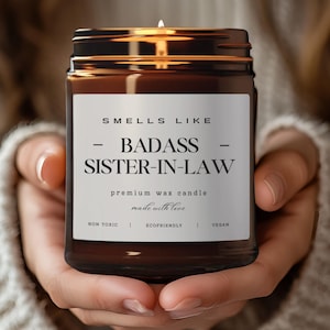 Regalos de cumpleaños para cuñadas, regalos de boda para cuñadas, vela perfumada divertida y ruda para cuñadas, regalo de novia para cuñadas