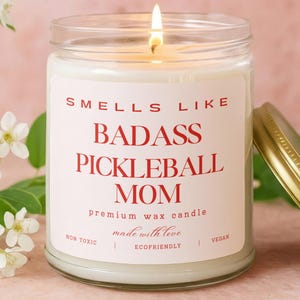 Mother’s Day Candle for Pickleball Mom | Pickleball Gift for Mom | Sport Mom Candle | Gift from Kids, 14