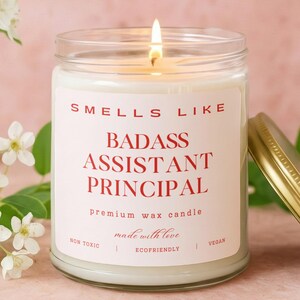 Badass Assistant Principal Candle, Funny Principal Gift, School Principal Candle, Principal Appreciation, Principal Retirement Gift, 12.1
