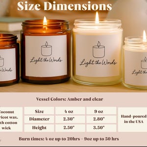Light the Woods Scented Candle Set, Amber and Clear Candle Collection, Home Decor Candles, Hand-poured in the USA, Gift Set