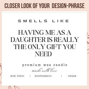 Funny Gift for Mom, Daughter's Premium Wax Candle, Non-Toxic Ecofriendly Vegan, Unique Mother's Day Present, Home Decor Gift Idea