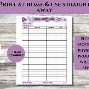 Tithing Tracker | Tithe Tracker | Tithe Log | Printable | US Letter, A4, A5 - Etsy