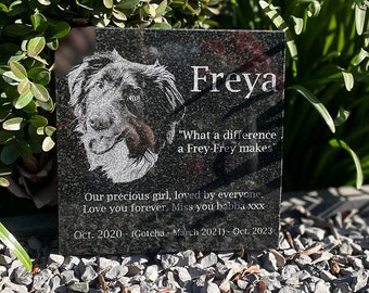 Pet Memorial Stone, Pet memorial plaque, Pet Memorial Gift, Rainbow Bridge Plaque, Personalized Pet Memorial Stone