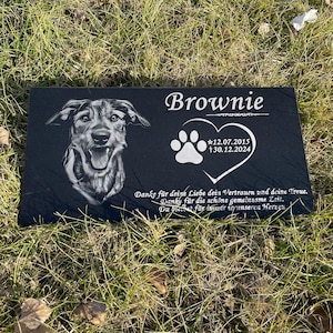 Personalized Pet Memorial Stone – Custom Engraved Pet Headstone for Dogs & Cats, Grave Marker, Pet Memorial Plaque