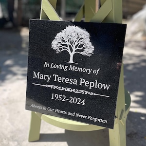 Memorial Stone, Memorial Plaque, Grave Decoration, In Memory of, Granite Headstone, Headstone Memorial