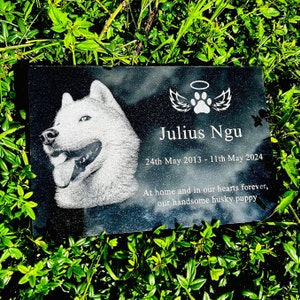 Engraved Granite Pet Memorial Stone - Dog Loss Sympathy Gift