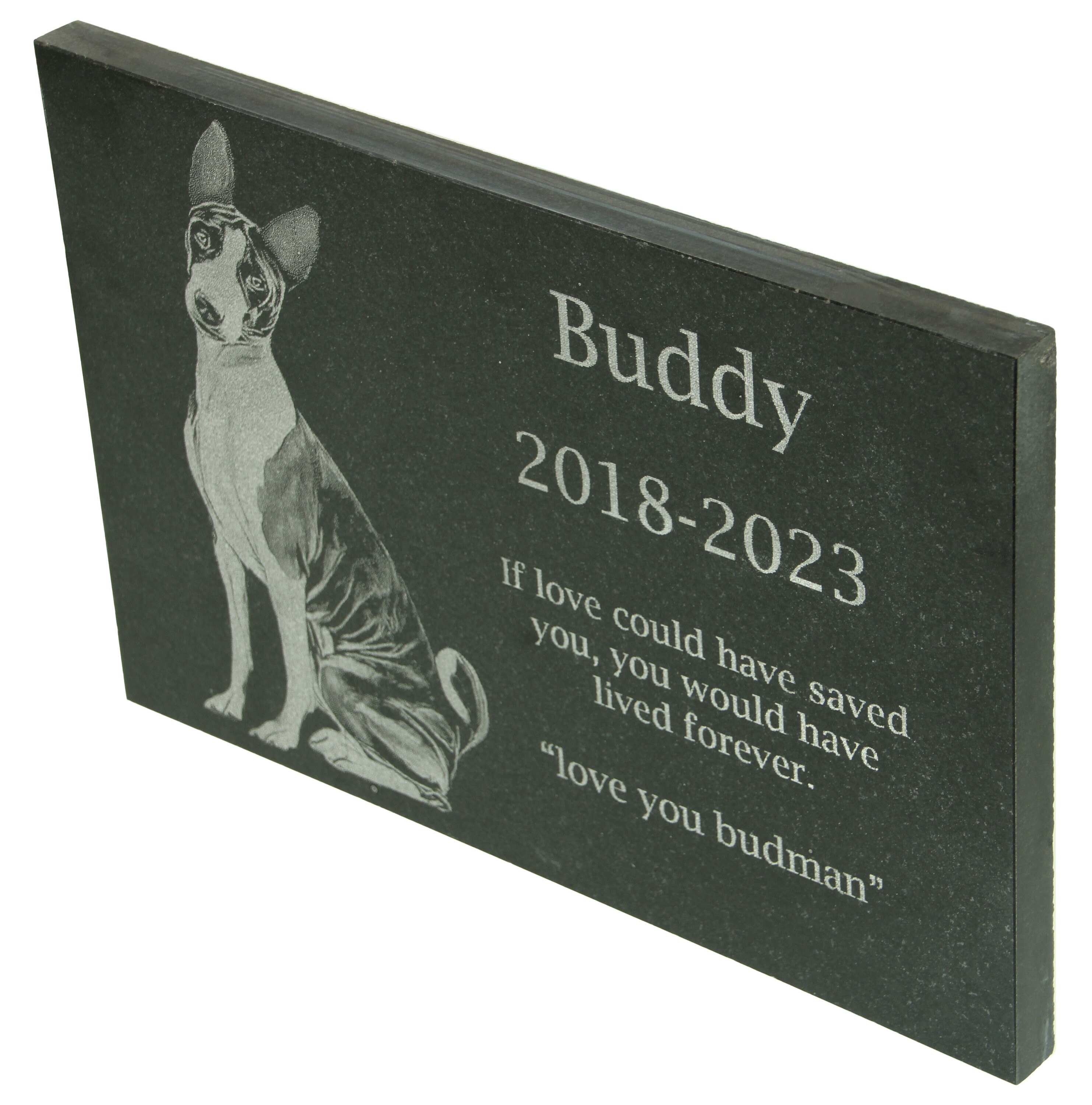 Dogs Memorial Stone, Personalized Engraved Photo, Dog Memorial Stone