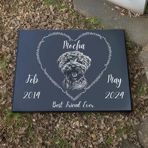 Personalized Pet Memorial Stone: Engraved Granite Grave Marker