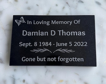 Custom Granite Memorial Stone – Engraved Headstone for Cemetery, Grave, or Home Tribute