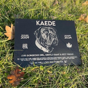 Personalized Pet Memorial Stone: Engraved Granite Grave Marker