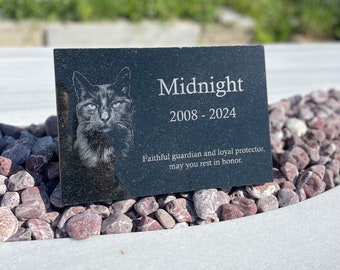 Lapide Commemorativa In Granito Lucido Per Cani E Gatti Personalizzata Per Giardino
