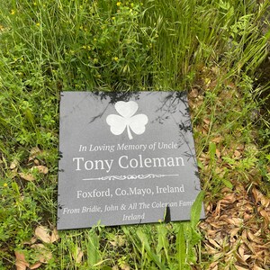 personalized-irish-memorial-stone-shamrock-celtic-harp-grave-marker