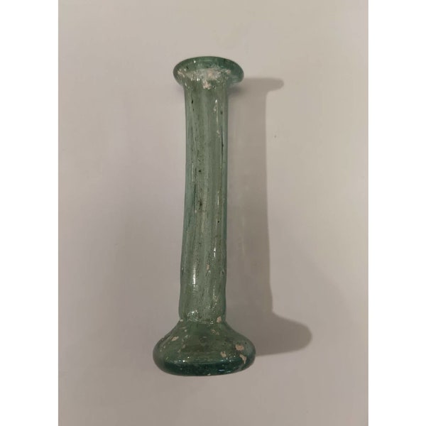 Roman Glass Tear Jar 11x3cm , 4.3x1.1inch,  Vintage Collectible Jar- Jerusalem Antiques Store