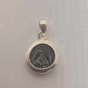 Widow&#39;s Mite Coin Small Pendant 925 Silver BOX CHAIN INCLUDED Biblical Jerusalem Gift Accessories Historical Pilgrimage Jewelry