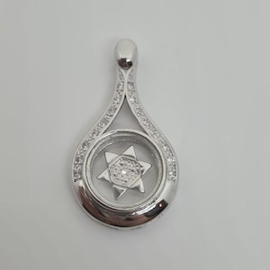 Pendentif en rotation étoile de David en argent 925, bijoux bibliques, cadeaux de Jérusalem, la terre sainte, acheter maintenant