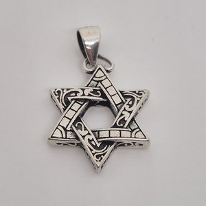 Star of David Pendant 925 Silver 1.5cm / 0.6&#39;&#39; Biblical Jewelry Gifts From Jerusalem The Holy Land Buy Now