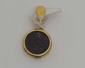 Ácaro de la viuda antigua moneda bíblica colgante de oro de 14 quilates moneda de 3 cm/1,1 pulgadas artefacto antiguo joyería de Tierra Santa