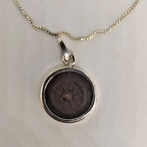 Widow&#39;s Mite Pendant Chain Silver Ancient Biblican Coin [Chain Included]