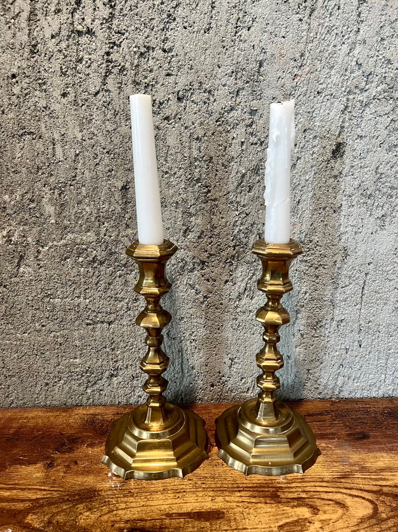 Vintage Brass Candlestick Holder / Brass Candle Holder / Wedding Decor