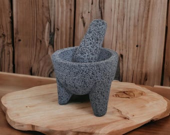 Mini Molcajete - Lava Stone - 4 Inch - Authentic Mexican Molcajete
