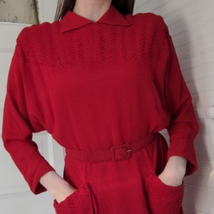 1940s Dress by Frances Frocks Original WITH BELT