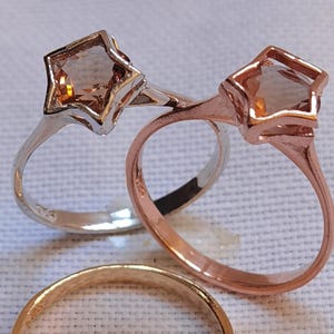 Color Change Diaspore Sultanit Ring: 925 Silver Star Theme Gift - US Customs Paid