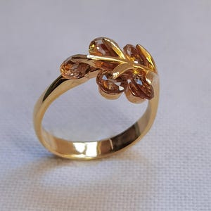 Handmade Color Change Diaspore Ring: 925 Silver Leaf Ring - US Customs Paid