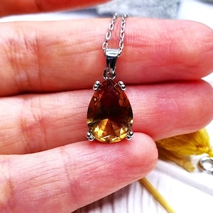 Handmade Color Change Sultanite Pendant: 925 Silver Teardrop Diaspore - US Customs Paid