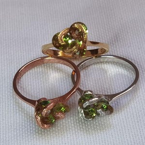 Color Change Diaspore Sultanite Ring: 925 Silver Floral Ring - US Customs Paid