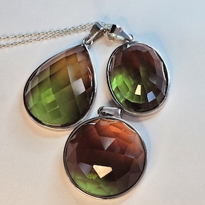 Handmade Diaspore Sultanite Pendant: Color Change 925K Silver Teardrop - US Customs Paid