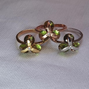 Color Change Diaspore Sultanite Ring: Floral 925K Sterling Silver - US Customs Paid