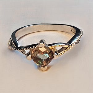 Handmade Color Change Diaspore Sultanite Ring: 925 Silver Party Gift - US Customs Paid