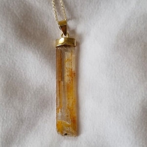 Handmade 9K Gold Sultanite Pendant: Natural Diaspore, Color Changing Stone  - US Customs Paid