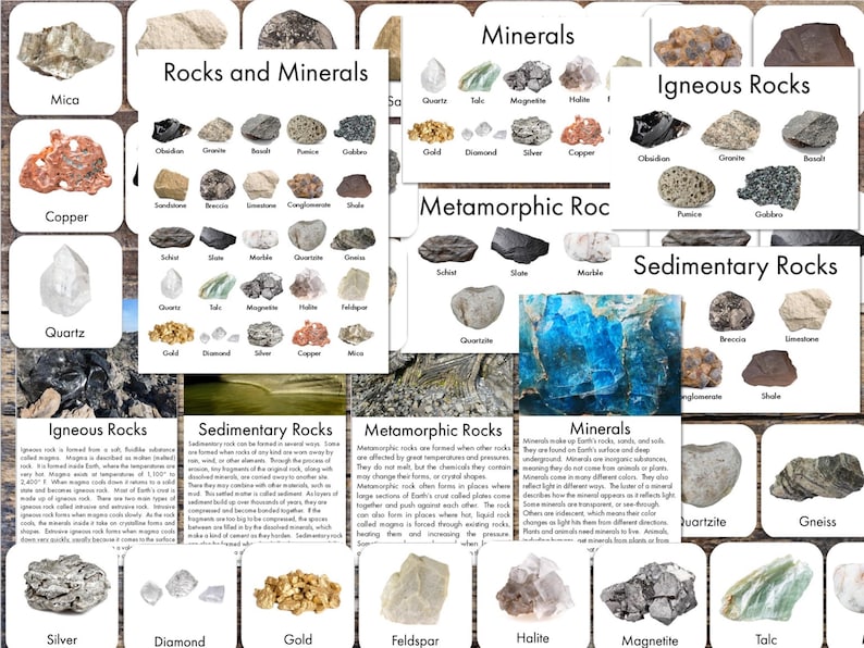 Rocks and Minerals Printables - Rocks and Minerals Identification Cards ...