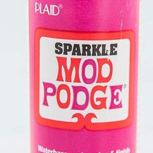Colle scellant et finition adhésives Mod Podge Sparkle, 2 once liquide onces Pour le scrapbooking, décoration, peinture acrylique d'étanchéité, à base d'eau, pour toutes les surfaces