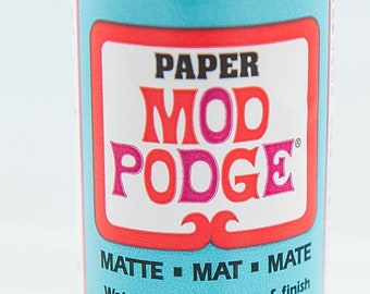Papier Mod Podge: matowy klej uszczelniający, materiały do decoupage'u, klej do papieru do scrapbookingu, materiały do samodzielnego wykonania w technice mieszanej (butelka 2 uncje)