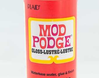 Mod Podge 高光沢ラスター接着剤シーラー＆フィニッシュ、2液量オンス。スクラップブッキング、デコパージュ、アクリル絵の具のシーリングに。水性
