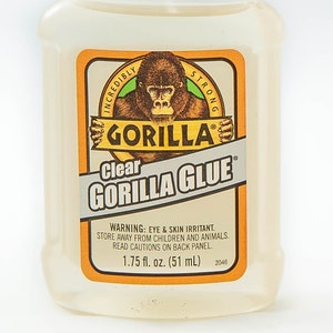 Gorilla Glue Adhesive, Clear, 1.75 fluid ounces, Multi-Purpose, Water Resistant, Bonds to Virtually Everything, For Interior or Exterior Use