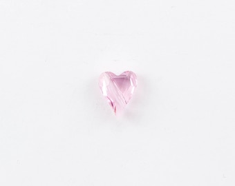 Swarovski Crystal Bead, Wild Heart, Rosaline Pink, Diagonal Drill, 1 count, *LIMITED INVENTORY*