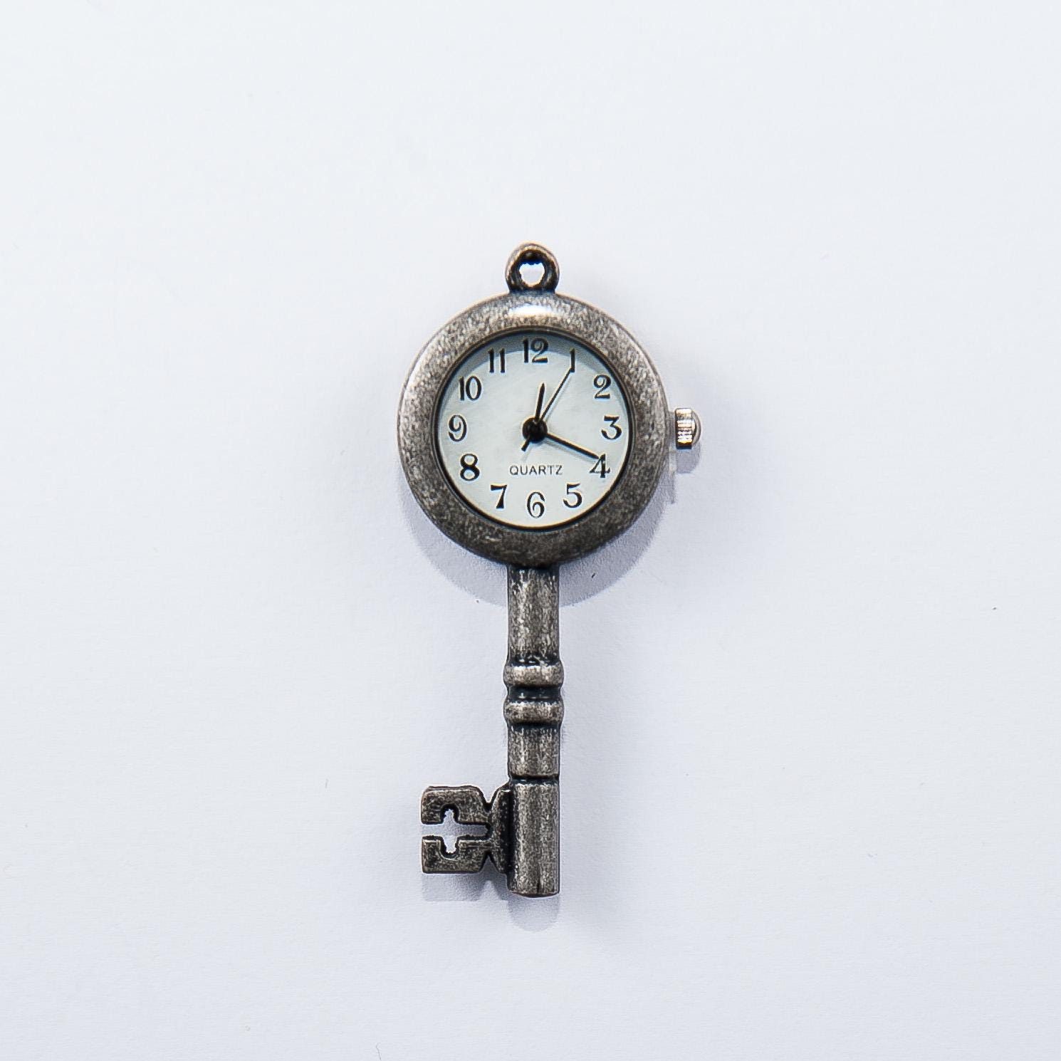 Charm Bracelet Pendentif Horloge Debout En Argent Sterling 2,6g - Vintage, Occasion