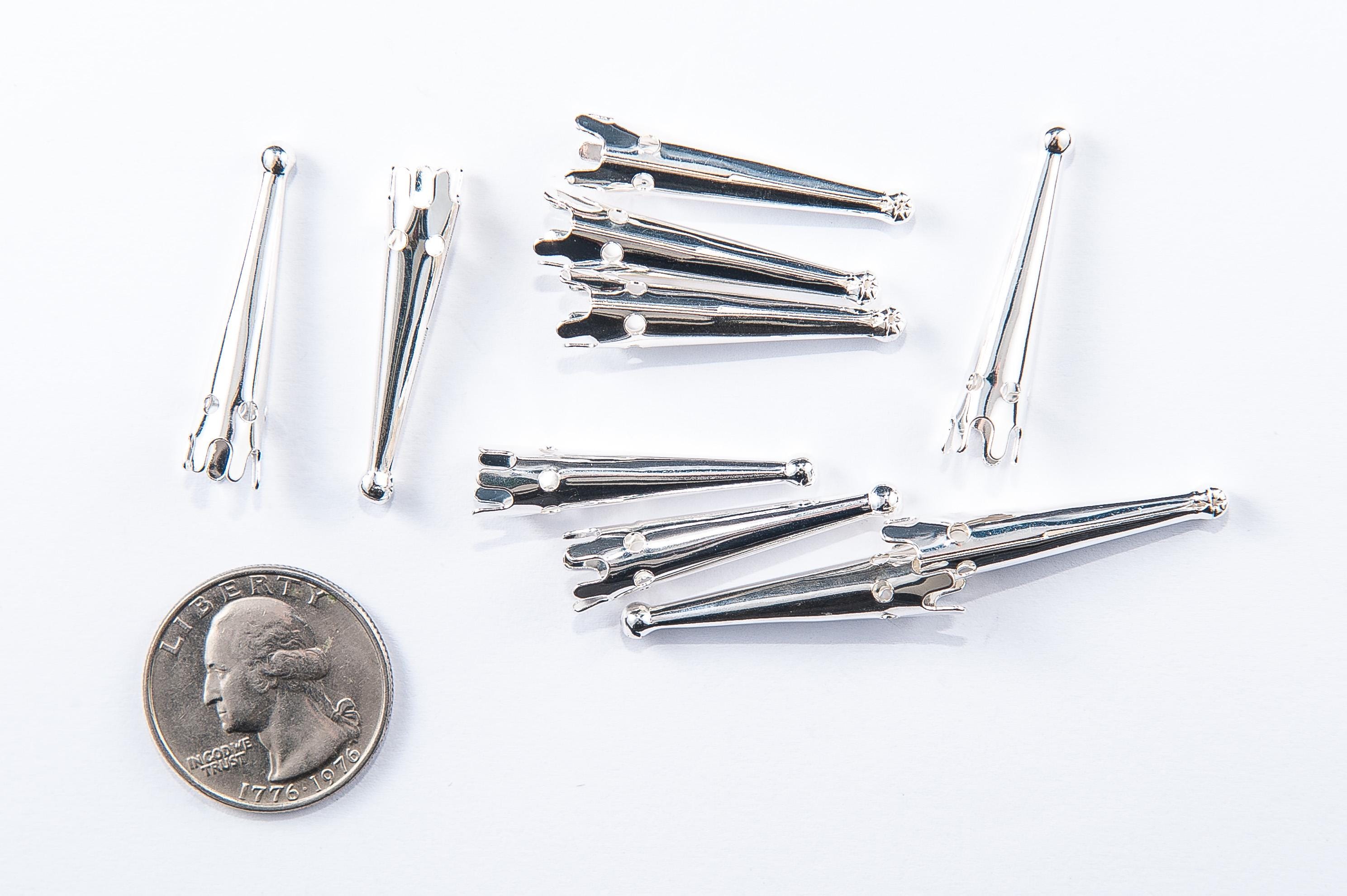 Bolo Tips Silver Brass Bolo Tips: 33x7.5mm (10 Count) - Etsy