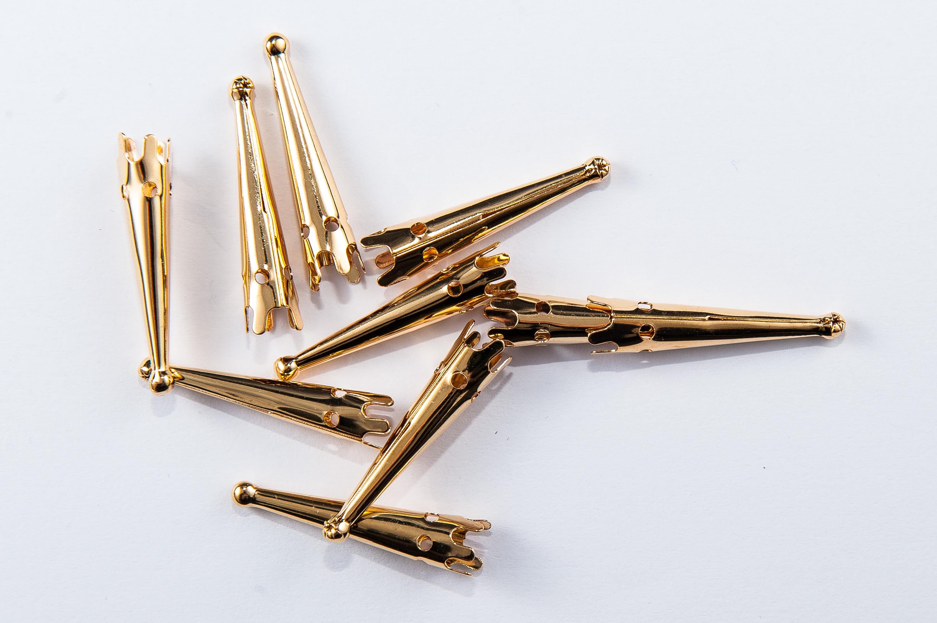 Bolo Tips Gold Brass Bolo Tips: 33x7.5mm (10 Count) - Etsy
