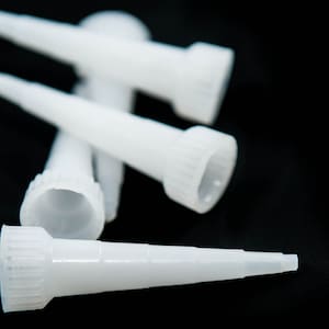 Plastic Nozzle, Screws onto E6000 Adhesive 3.7oz tubes, 2.5 inches, For Added Control when Gluing, 5 count