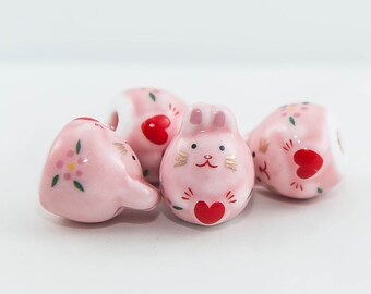 Pink Rabbit Beads - Etsy