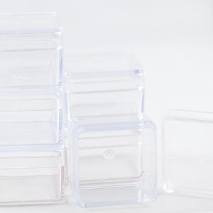 Contenitori in acrilico trasparente, quadrati, 30x30x20 mm, confezione da 6, piccole scatole portaoggetti, *SCORTE LIMITATE*