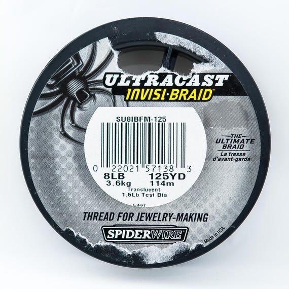 Spiderwire Thread, Translucent, 125 Yards, 0.18mm Ultra-cast Invisi-braid, Stringing Material for Jewelry Making and Other Works of Art - Etsy Spiderwire Thread, Translucent, 125 Yards, 0.18mm Ultra-cast Invisi-braid, Stringing Material for Jewelry Making and Other Works of Art - Etsy