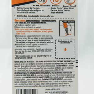 Gorilla Super Glue Gel: Clear Multipurpose Adhesive (15 grams) image 2