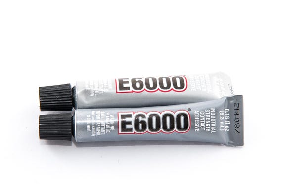 E6000 Industrial Strength Jewelry & Craft Adhesive, 0.18fl oz Tubes, Clear/Transparent, Waterproof, Flexible, Multi-Purpose Glue, 2 count