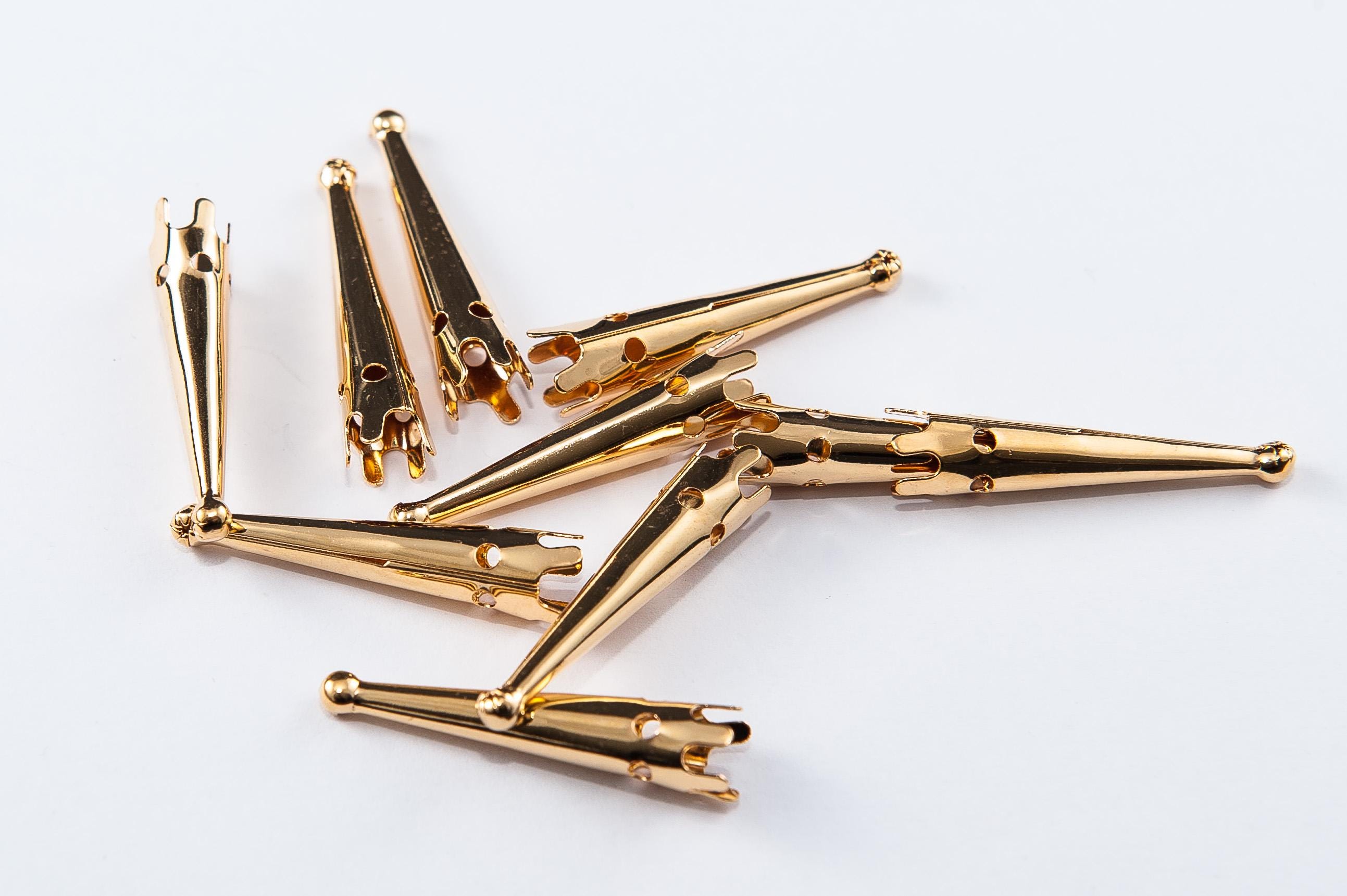 Bolo Tips Gold Brass Bolo Tips: 33x7.5mm (10 Count) - Etsy