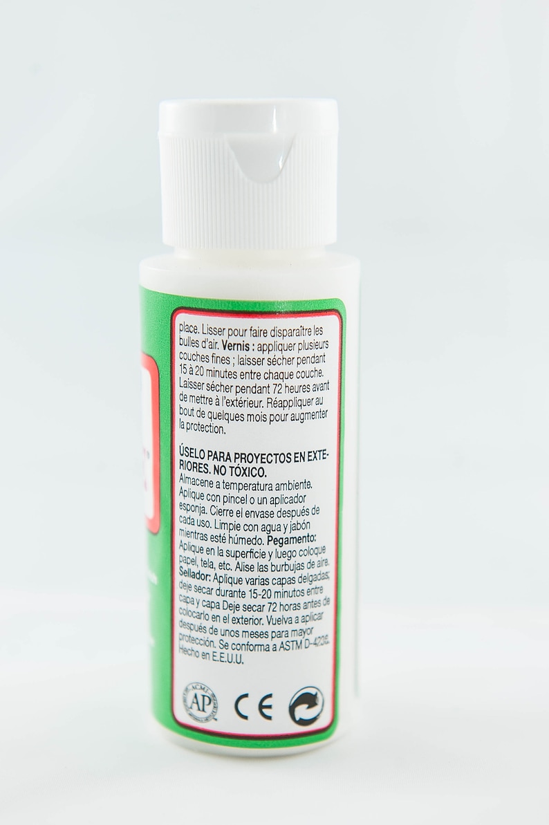 Mod Podge Outdoor Sealer: 2 fl. oz. Weather Resistant Decoupage Glue & Finish, Craft Adhesive for Outdoor Projects (1 Count) image 3